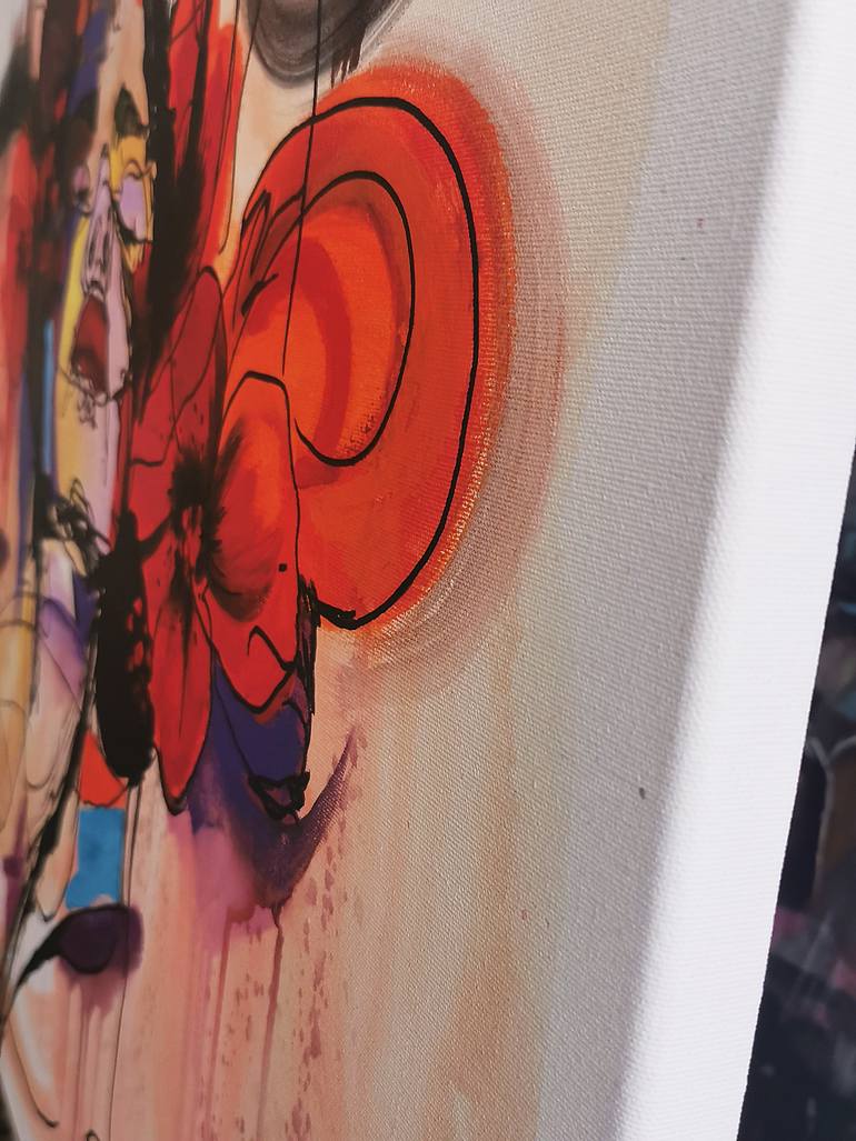 Original Abstract Expressionism Women Painting by Daheaven Art