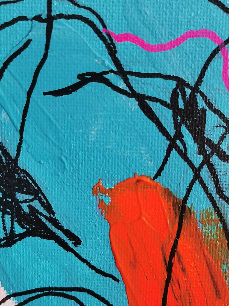Original Abstract People Painting by Daheaven Art