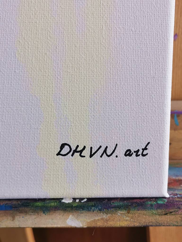 Original Abstract People Painting by Daheaven Art
