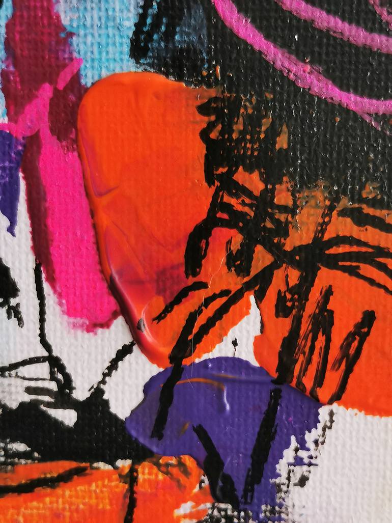 Original Abstract People Painting by Daheaven Art