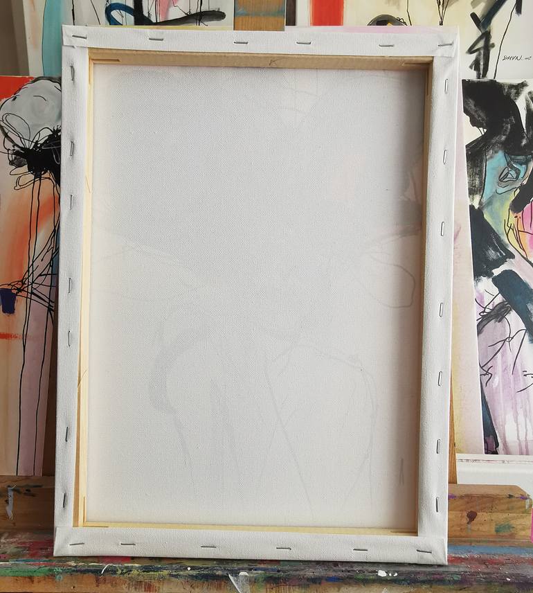 Original Abstract People Painting by Daheaven Art