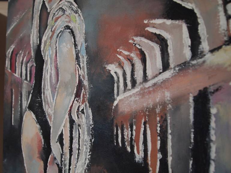 Original Abstract Expressionism Women Painting by Daheaven Art