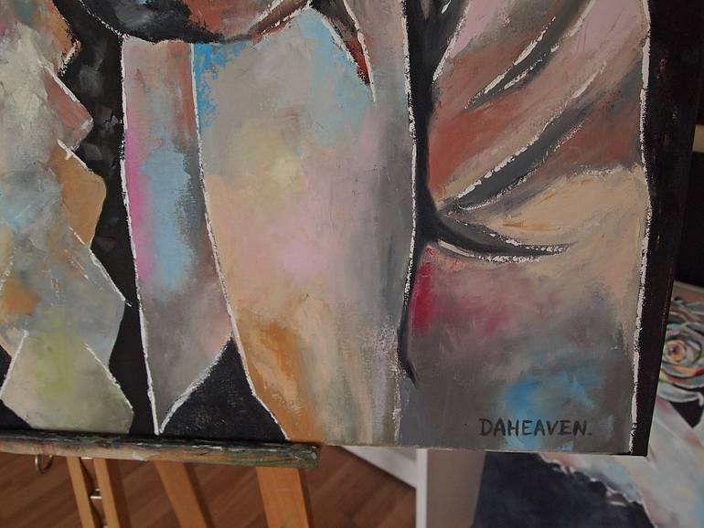 Original Figurative Dogs Painting by Daheaven Art