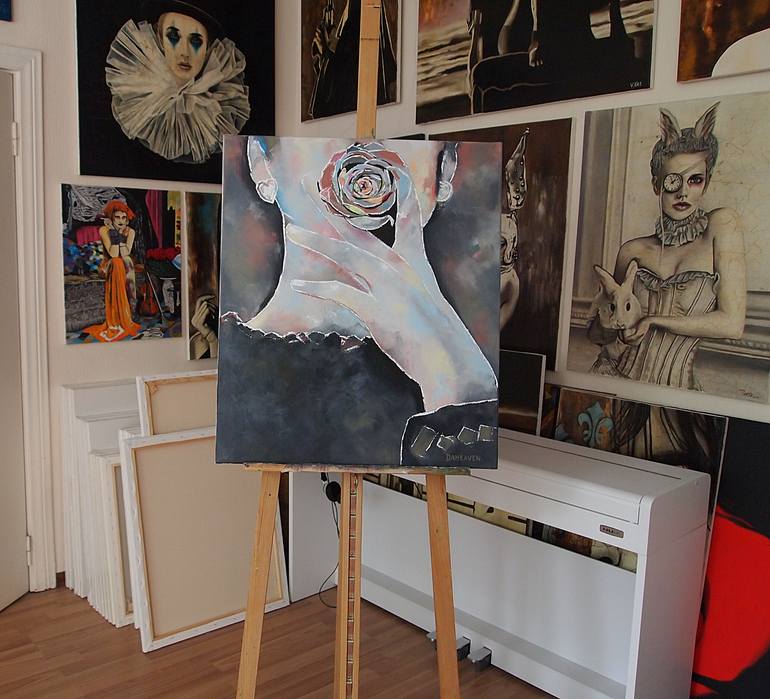 Original Contemporary Women Painting by Daheaven Art