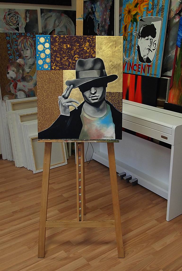 Original Figurative Men Painting by Daheaven Art