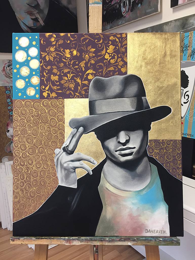 Original Figurative Men Painting by Daheaven Art