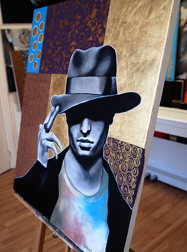 Original Figurative Men Painting by Daheaven Art