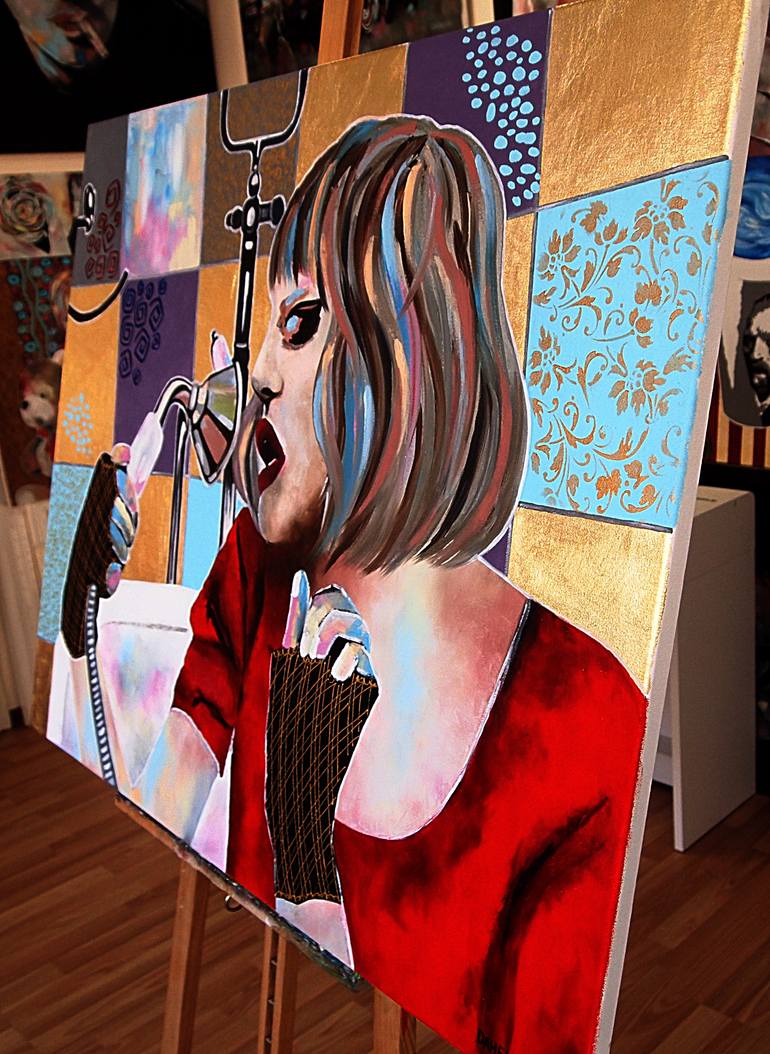 Original Expressionism Women Painting by Daheaven Art