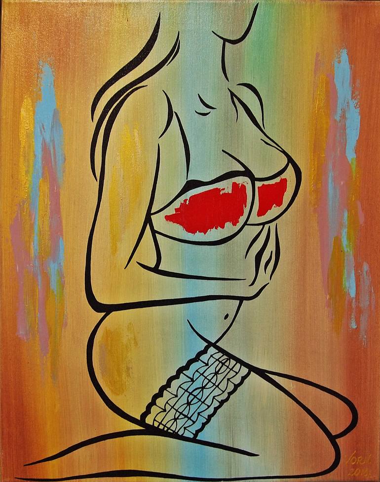 Original Contemporary Women Painting by Daheaven Art