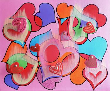 Original Abstract Expressionism Love Paintings by Daheaven Art