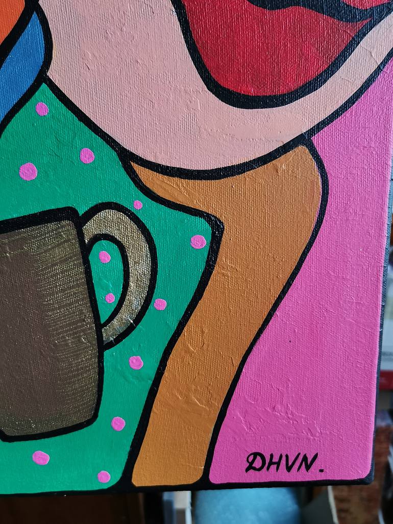 Original Fauvism Family Painting by Daheaven Art
