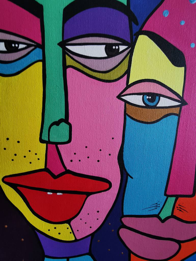Original Fauvism Men Painting by Daheaven Art
