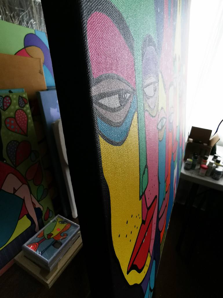 Original Fauvism Men Painting by Daheaven Art
