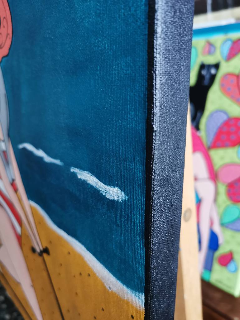 Original Fauvism People Painting by Daheaven Art