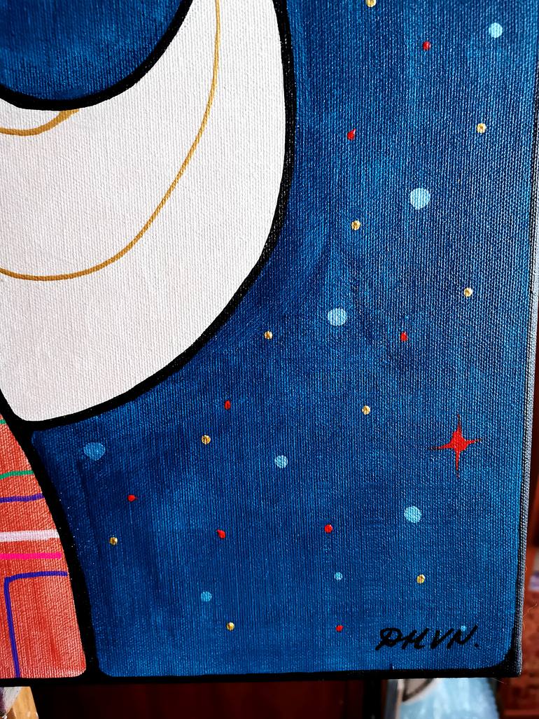 Original Fauvism Fantasy Painting by Daheaven Art