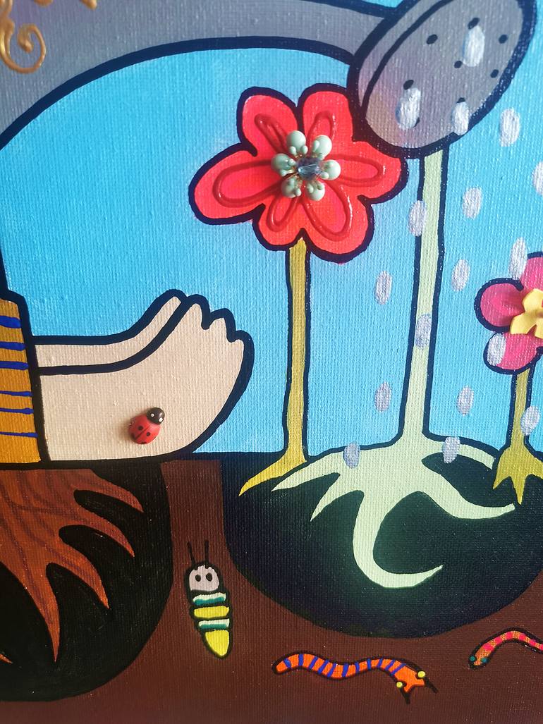 Original Contemporary Family Mixed Media by Daheaven Art