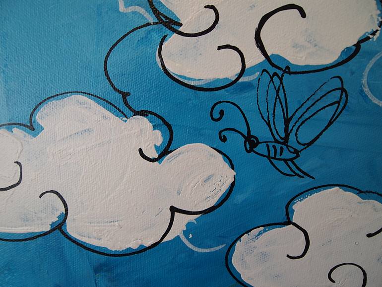 Original Abstract Floral Painting by Daheaven Art