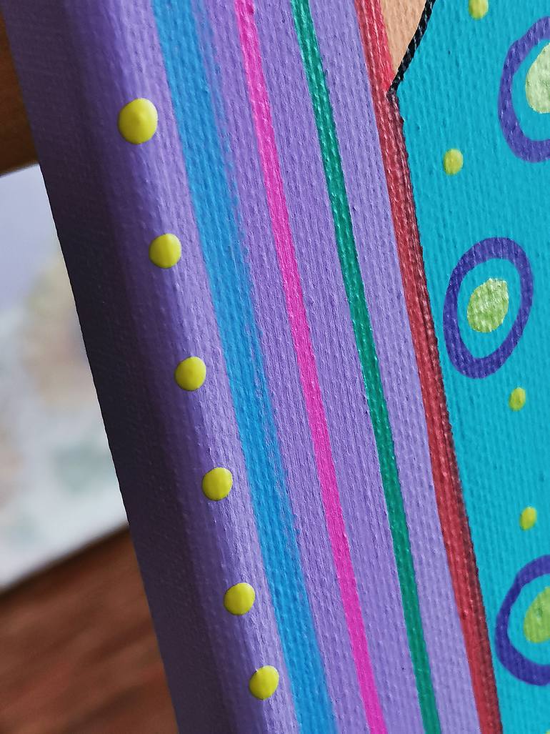 Original Fauvism Cats Painting by Daheaven Art