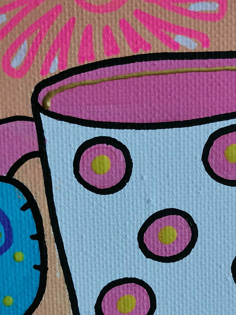 Original Fauvism Cats Painting by Daheaven Art