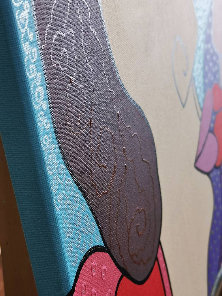 Original Figurative Love Painting by Daheaven Art