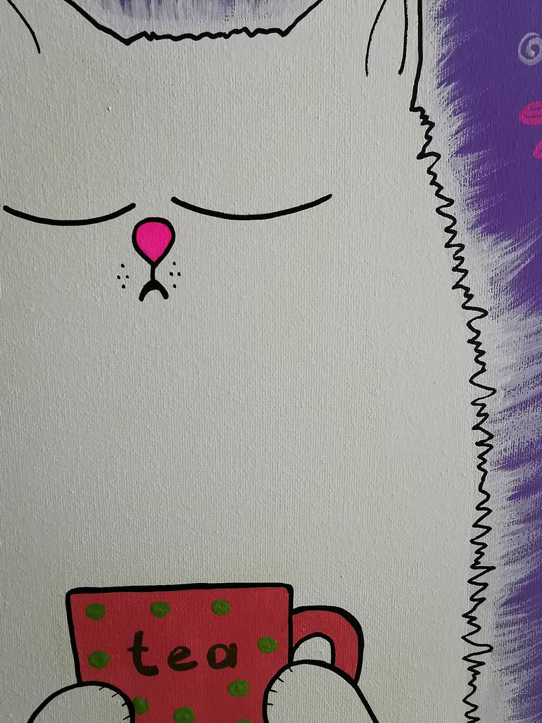 Original Fauvism Cats Painting by Daheaven Art