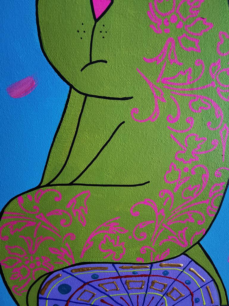 Original Fauvism Cats Painting by Daheaven Art