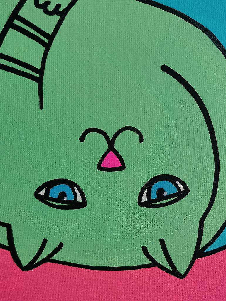 Original Figurative Cats Painting by Daheaven Art