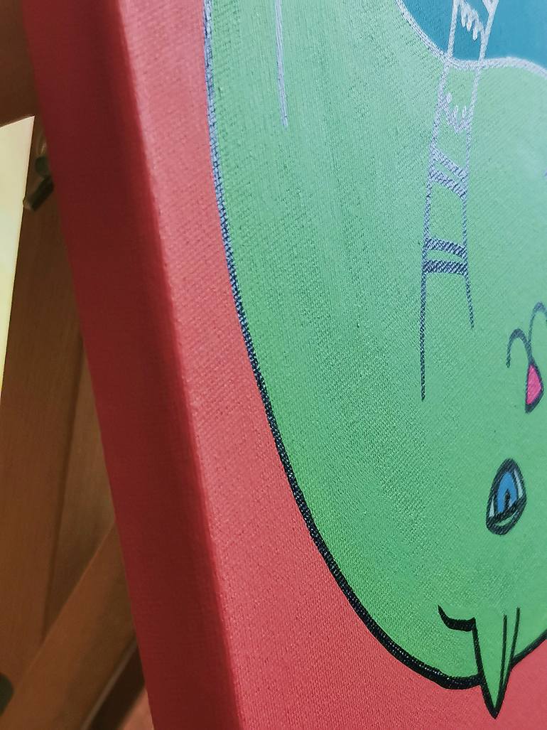 Original Figurative Cats Painting by Daheaven Art