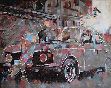 Original Abstract Automobile Paintings by Daheaven art