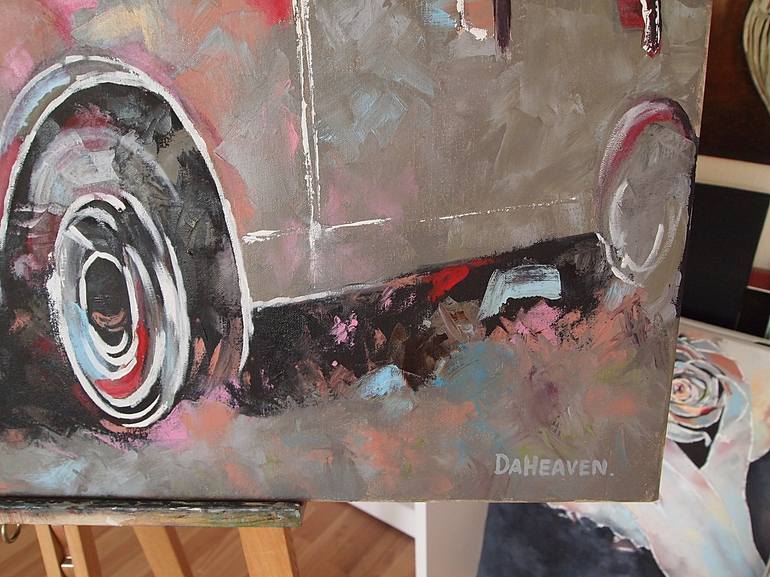 Original Abstract Automobile Painting by Daheaven art