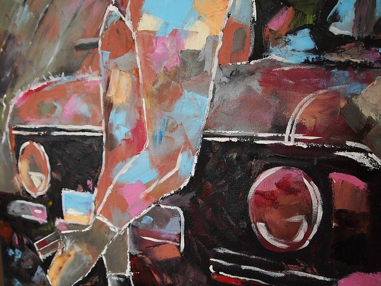 Original Abstract Automobile Painting by Daheaven art