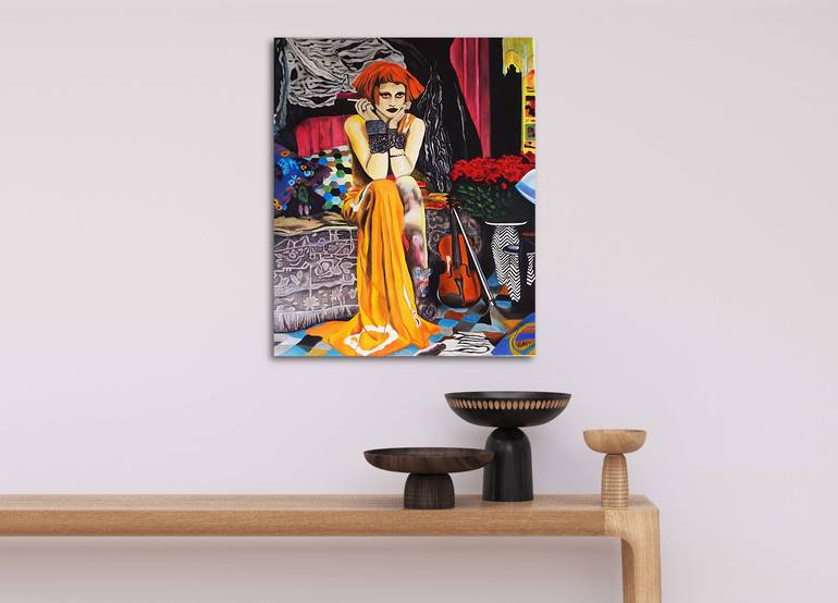 Original Expressionism Fashion Painting by Daheaven Art