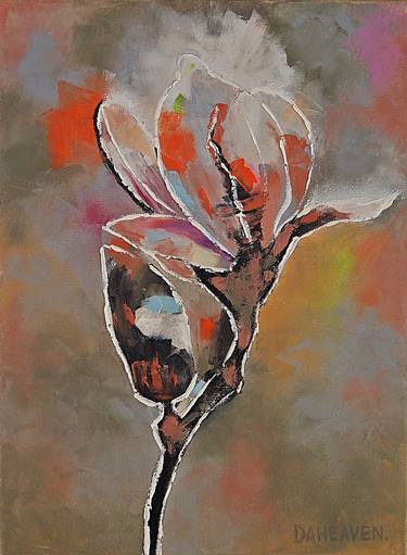 Print of Expressionism Floral Paintings by Daheaven art