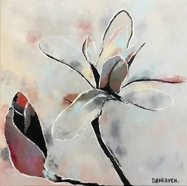 Original Expressionism Floral Paintings by Daheaven art