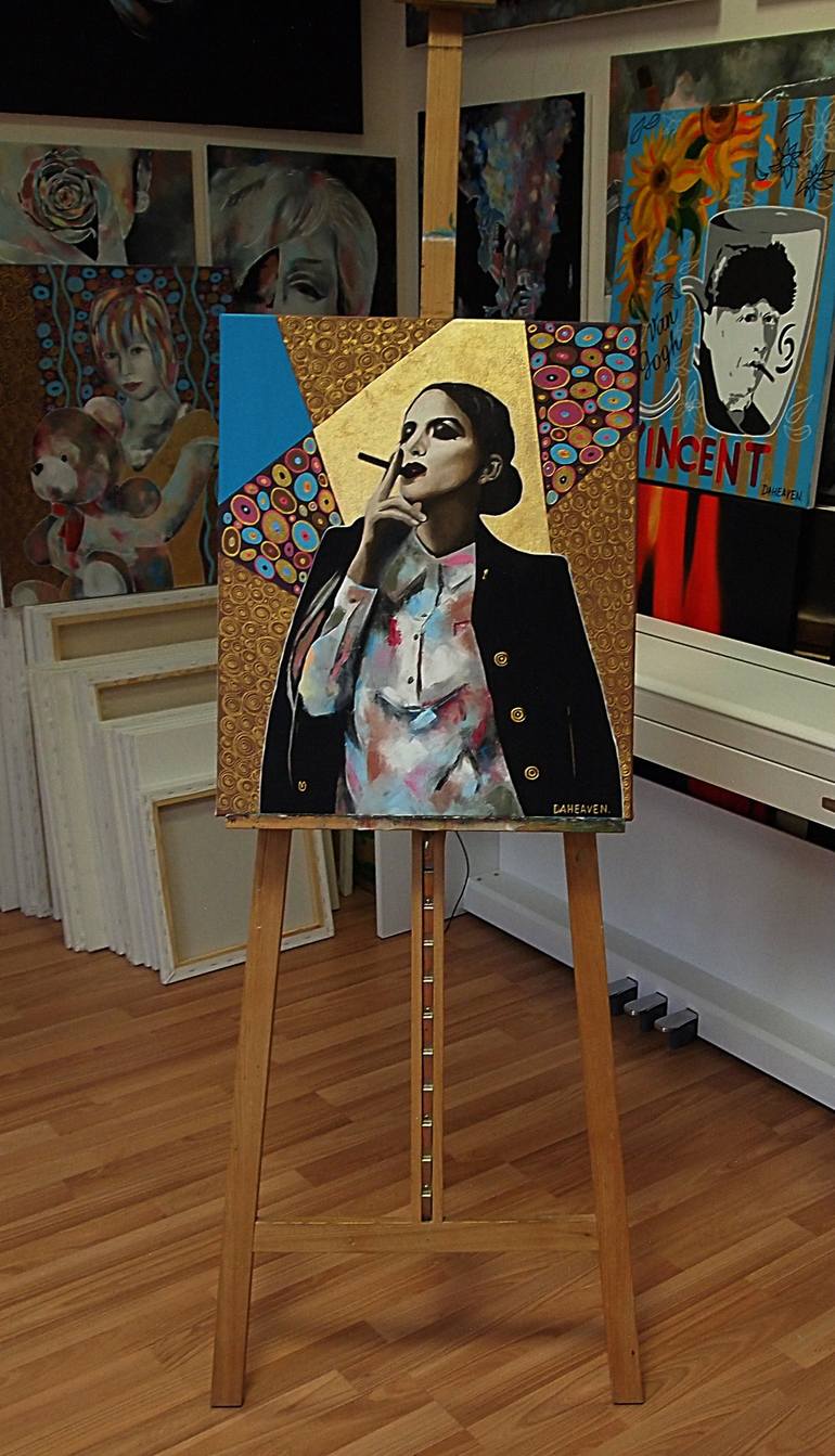 Original Expressionism Women Painting by Daheaven art