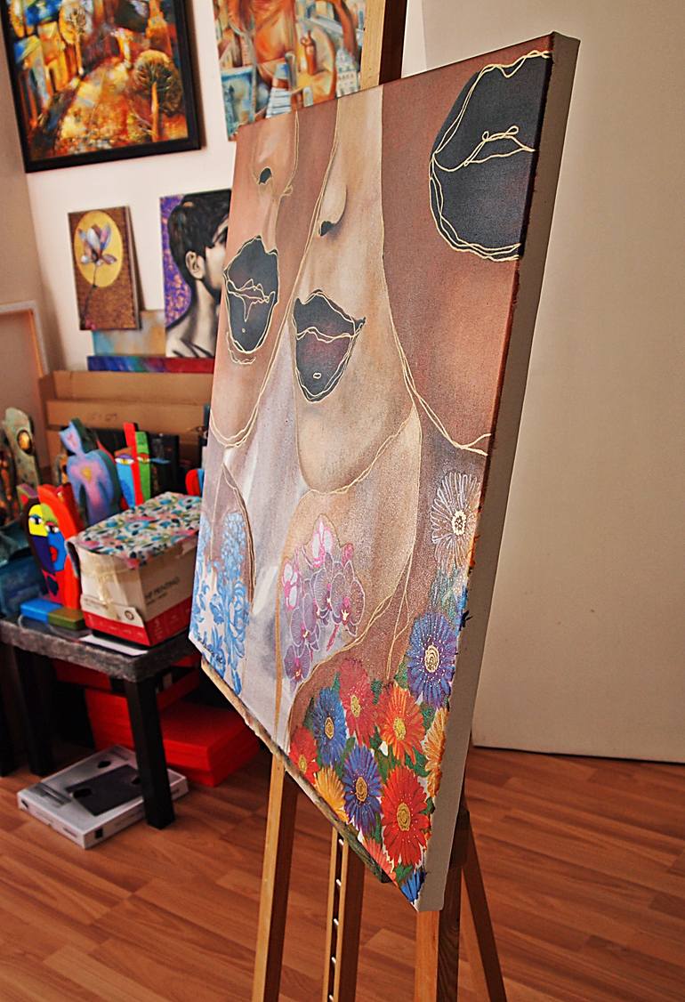 Original Figurative Fashion Painting by Daheaven Art