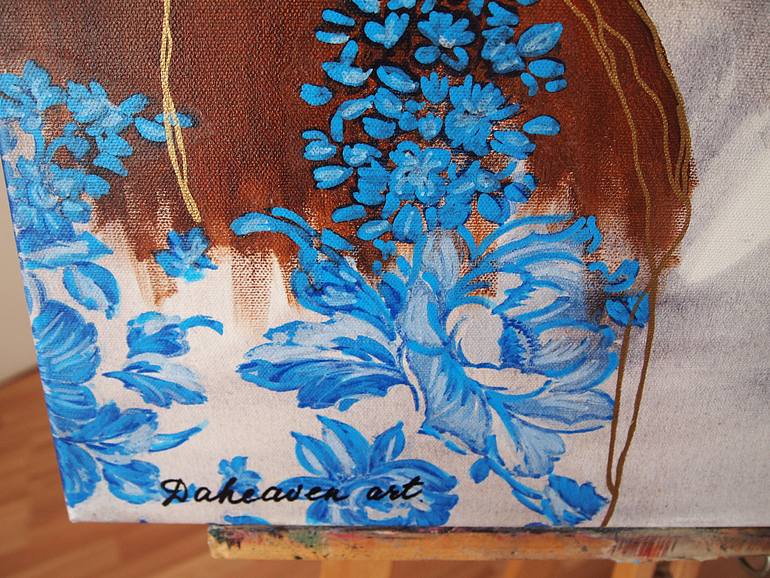 Original Figurative Fashion Painting by Daheaven Art