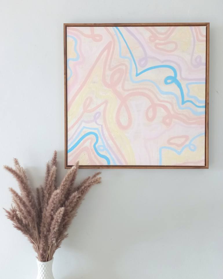 Original Abstract Expressionism Abstract Painting by Aishah Amin