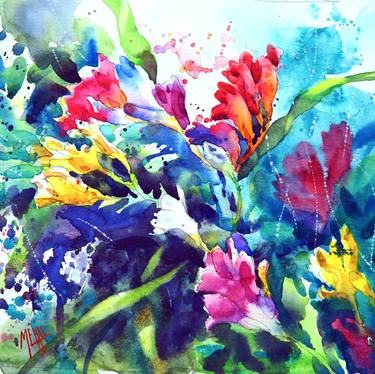 Original Floral Painting by Andre MEHU