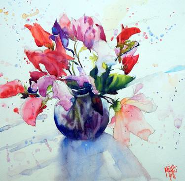 Original Floral Paintings by Andre MEHU