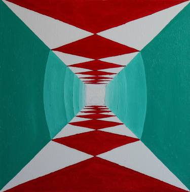 Original Abstract Geometric Painting by Ali Mahboubian