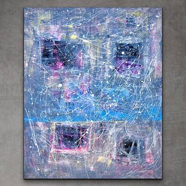 NYC February 12, 2006 - part one of a diptych - large abstract original canvas thumb
