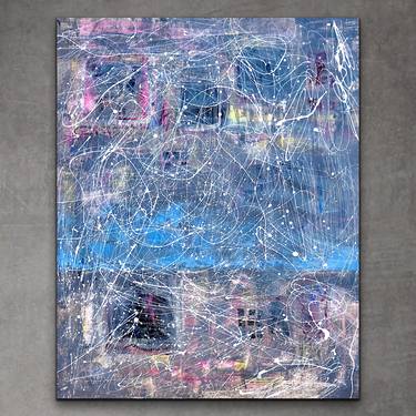 NYC February 12, 2006 - part two of a diptych - large abstract original canvas thumb