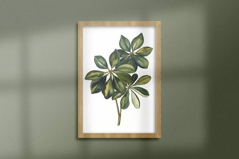 Original Minimalism Botanic Painting by Viktoryia Zhuleha