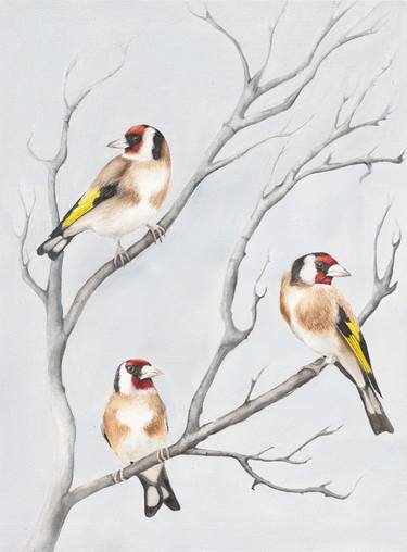 Winter Goldfinches thumb