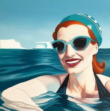 Original Art Deco Beach Paintings by Gabrielle Dignam