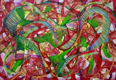 Infinite learning curve - 70X100CM abstract painting thumb