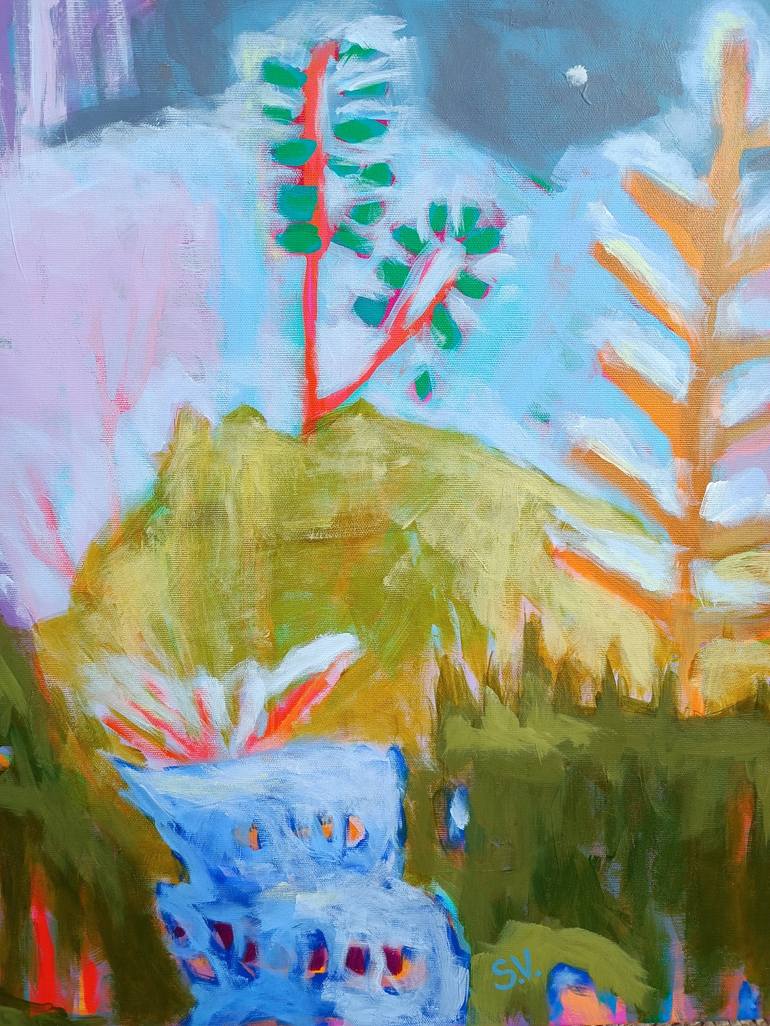 Original Abstract Expressionism Landscape Painting by Simona Vojteskova