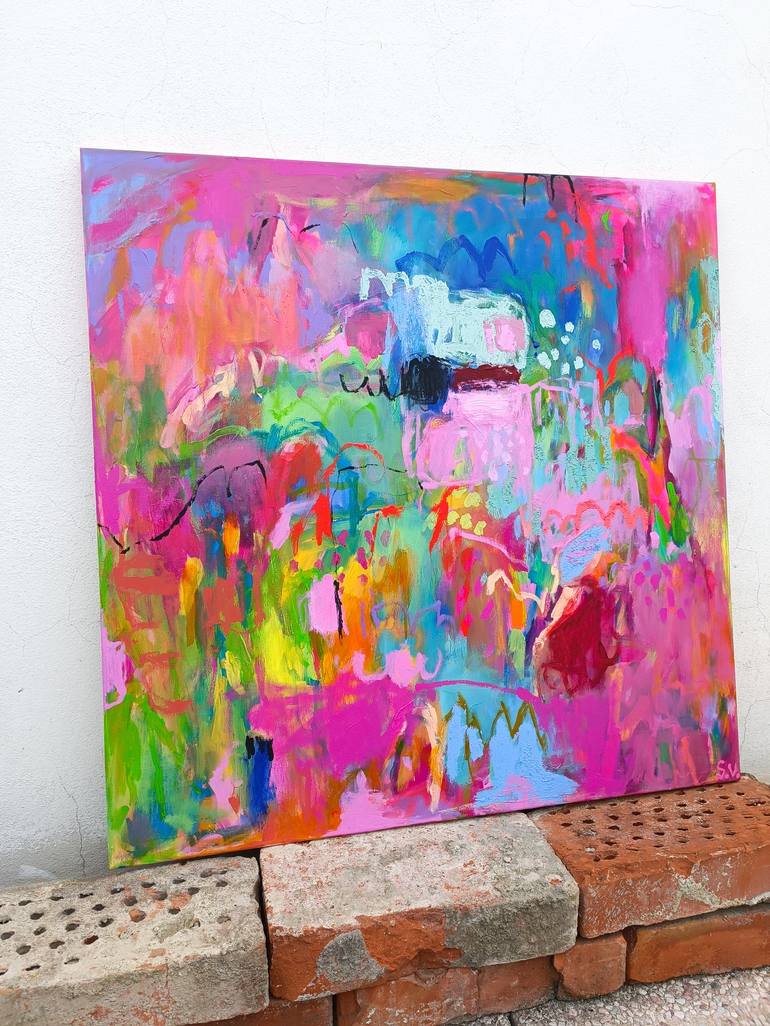 Original Abstract Expressionism Abstract Painting by Simona Vojteskova