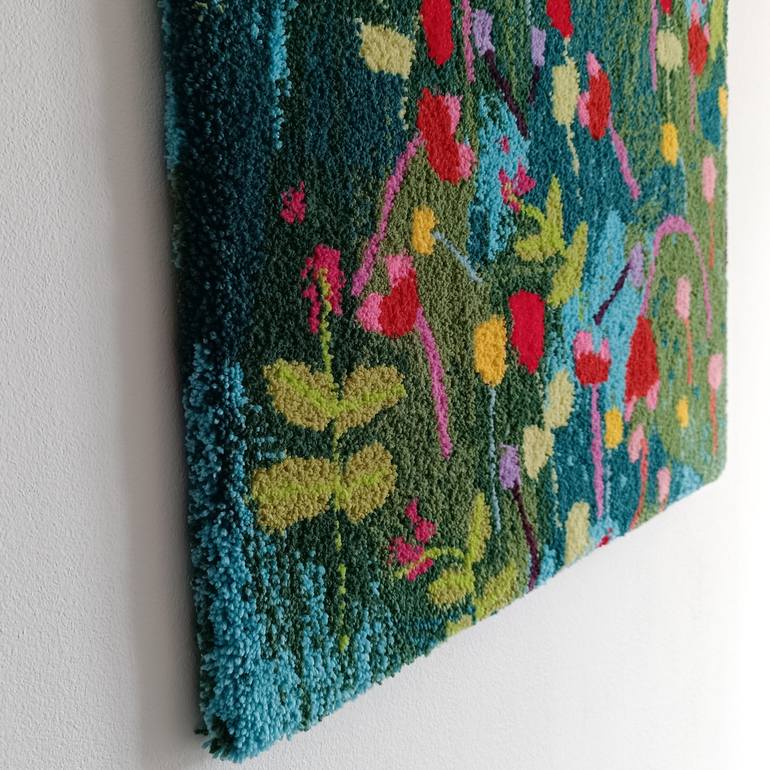 Original Abstract Floral Mixed Media by Simona Vojteskova